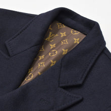 画像をギャラリービューアに読み込む, 極美品 LOUIS VUITTON ルイヴィトン コート 24SS ネイビー カシミア モニグラム RW241 1AFEZG サイズ34 中古 4b013629