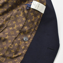 画像をギャラリービューアに読み込む, 極美品 LOUIS VUITTON ルイヴィトン コート 24SS ネイビー カシミア モニグラム RW241 1AFEZG サイズ34 中古 4b013629