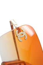 画像をギャラリービューアに読み込む, 極美品 CHANEL シャネル リムレス サングラス 4017-D c.125/56 サイズ62□17 120 ココマーク ラインストーン オレンジ グラデーション 中古 4b001363