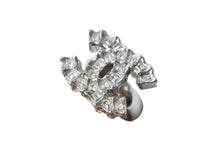 Load image into Gallery viewer, 極美品 CHANEL シャネル 指輪 リング ココマーク アクセサリー B11C刻印 メタル ラインストーン シルバー 8.1g 中古 4b001366