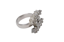 Load image into Gallery viewer, 極美品 CHANEL シャネル 指輪 リング ココマーク アクセサリー B11C刻印 メタル ラインストーン シルバー 8.1g 中古 4b001366