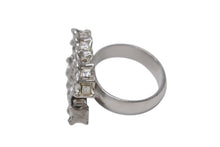 Load image into Gallery viewer, 極美品 CHANEL シャネル 指輪 リング ココマーク アクセサリー B11C刻印 メタル ラインストーン シルバー 8.1g 中古 4b001366