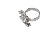 Load image into Gallery viewer, 極美品 CHANEL シャネル 指輪 リング ココマーク アクセサリー B11C刻印 メタル ラインストーン シルバー 8.1g 中古 4b001366