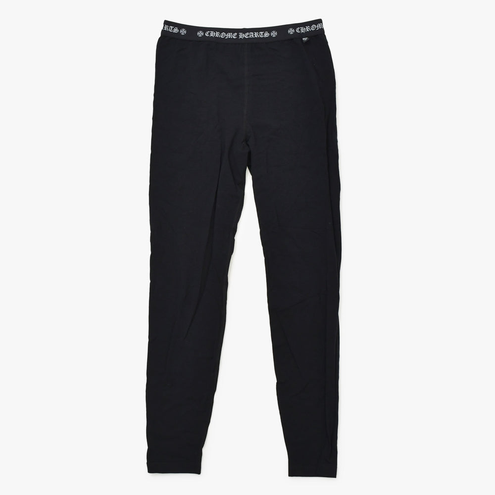 New and unused CHROME HEARTS LEGGINGS logo embroidery leggings size M black used 4b013675
