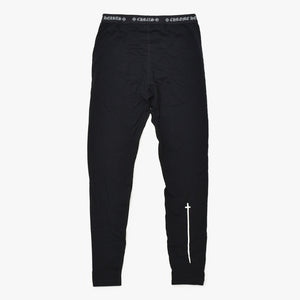 新品未使用 CHROME HEARTS クロムハーツ LEGGINGS ロゴ 刺繍 レギンス サイズM ブラック 中古 4b013675