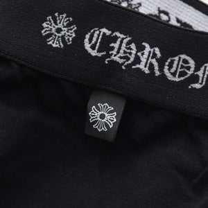 新品未使用 CHROME HEARTS クロムハーツ LEGGINGS ロゴ 刺繍 レギンス サイズM ブラック 中古 4b013675