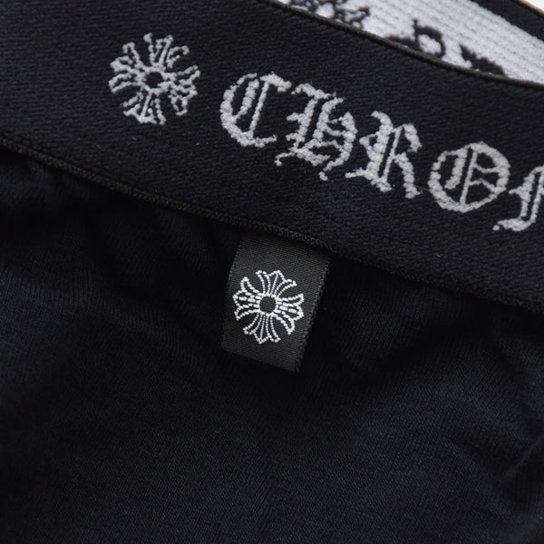 新品未使用 CHROME HEARTS クロムハーツ LEGGINGS ロゴ 刺繍 レギンス サイズM ブラック 中古 4b013675