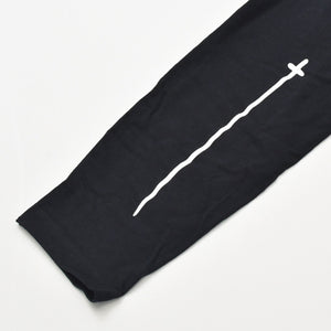 新品未使用 CHROME HEARTS クロムハーツ LEGGINGS ロゴ 刺繍 レギンス サイズM ブラック 中古 4b013675