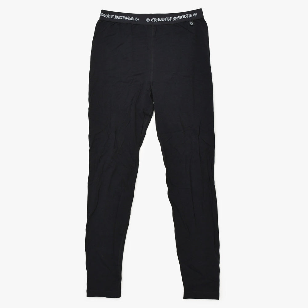 New and unused CHROME HEARTS LEGGINGS logo embroidery leggings size M black used 4b013676