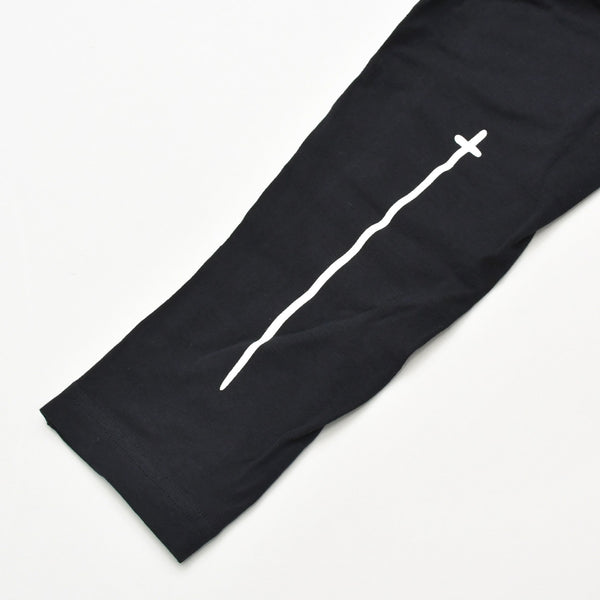 新品未使用 CHROME HEARTS クロムハーツ LEGGINGS ロゴ 刺繍 レギンス サイズM ブラック 中古 4b013676