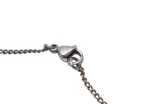 Load image into Gallery viewer, 極美品 CHANEL シャネル ココマーク ネックレス アクセサリー メタル スクエアラインストーン シルバー 9.0g 中古 4b001365