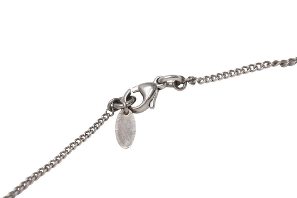 CHANEL シャネル ココマーク ネックレス アクセサリー 08V刻印 メタル ラインストーン 5.6g シルバー 美品 中古 4b001368