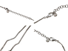 Load image into Gallery viewer, 極美品 CHANEL シャネル ネックレス ココマーク ラインストーン A12V刻印 メタル ラインストーン シルバー 14.3g 中古 4b001371