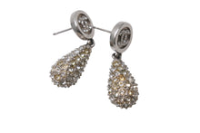 Load image into Gallery viewer, 極美品 CHANEL シャネル ピアス 両耳 アクセサリー ココマーク 21B刻印 ラインストーン 5.4g メタル シルバー 中古 4b001375