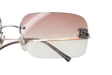 Load image into Gallery viewer, CHANEL シャネル リムレス サングラス 4017-D c.124/89 サイズ62□17 120 ココマーク ラインストーン ブラウン系 美品 中古 4b001377