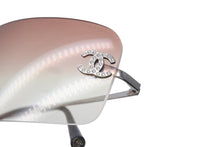 Load image into Gallery viewer, CHANEL シャネル リムレス サングラス 4017-D c.124/89 サイズ62□17 120 ココマーク ラインストーン ブラウン系 美品 中古 4b001377