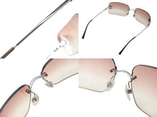 Load image into Gallery viewer, CHANEL シャネル リムレス サングラス 4017-D c.124/89 サイズ62□17 120 ココマーク ラインストーン ブラウン系 美品 中古 4b001377