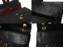 Load image into Gallery viewer, CHANEL シャネル マトラッセ23 Wフラップ Wチェーン ショルダーバッグ 5番台 ラムスキン ココマーク ブラック ゴールド金具 美品 中古 4b001380