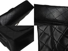 Load image into Gallery viewer, CHANEL シャネル マトラッセ23 Wフラップ Wチェーン ショルダーバッグ 5番台 ラムスキン ココマーク ブラック ゴールド金具 美品 中古 4b001380