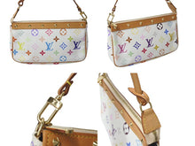 画像をギャラリービューアに読み込む, 極美品 LOUIS VUITTON ルイヴィトン モノグラム マルチカラー ポシェット アクセソワール アクセサリーポーチ M92649 村上隆 ホワイト 中古 4b001382