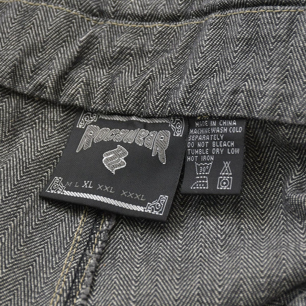 極美品 ROCAWEAR ロカウェア オーバーオール ヴィンテージ デニムオーバーオール サイズXL グレー ベージュ 中古 4b013822