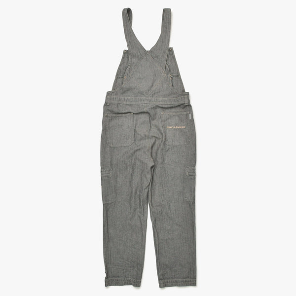 極美品 ROCAWEAR ロカウェア オーバーオール ヴィンテージ デニムオーバーオール サイズXL グレー ベージュ 中古 4b013822