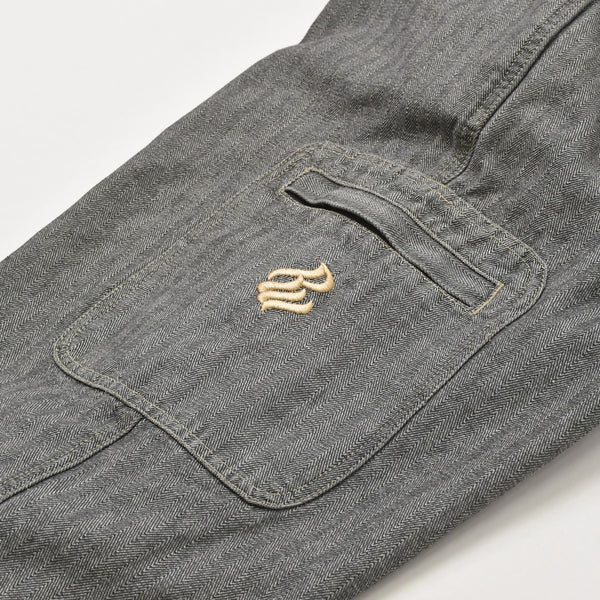 極美品 ROCAWEAR ロカウェア オーバーオール ヴィンテージ デニムオーバーオール サイズXL グレー ベージュ 中古 4b013822