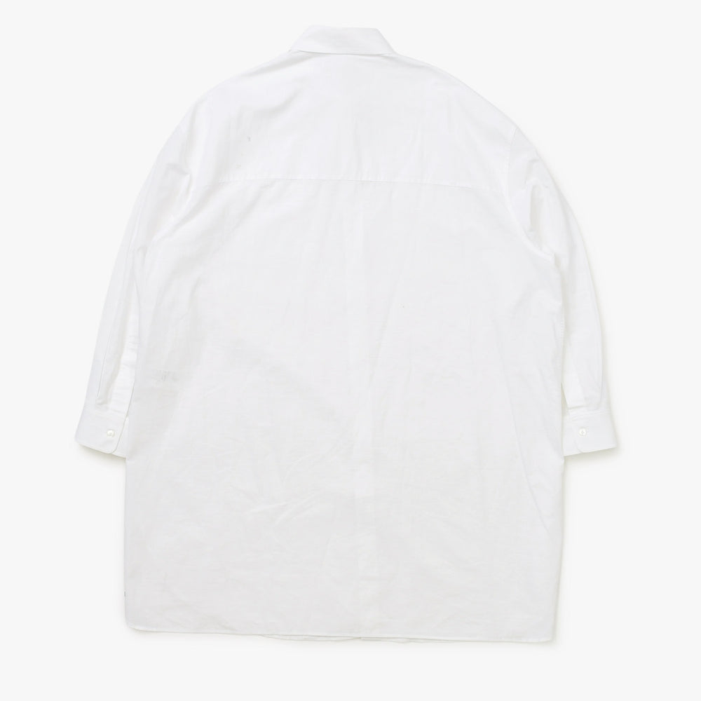 CELINE セリーヌ 23SS ペインターシャツドレス 2R47K658R サイズ34 トリオンフ刺繍 ホワイト レディース 美品 中古 4b013824