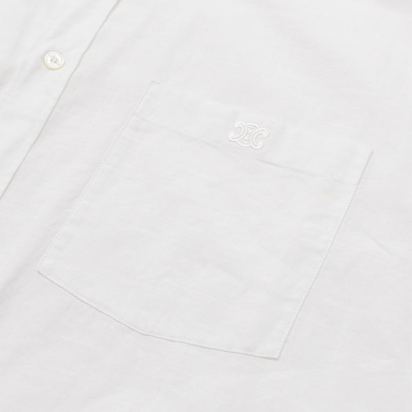 CELINE 23SS Painter Shirt Dress 2R47K658R Size 34 Triomphe Embroidery White Ladies Good Condition Used 4b013824
