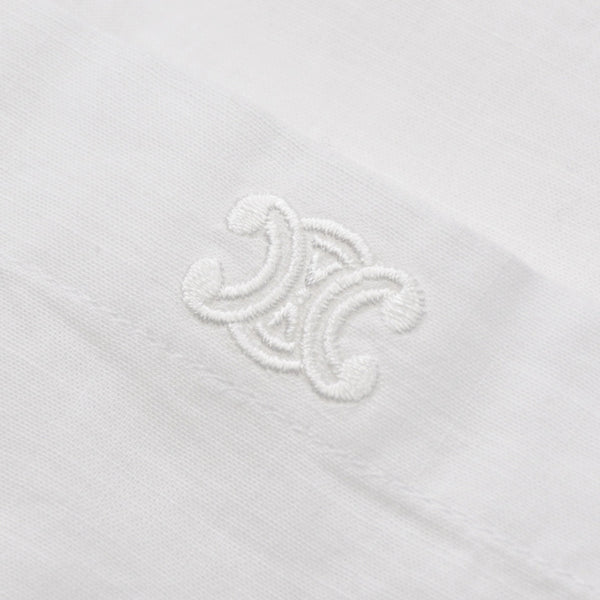 CELINE 23SS Painter Shirt Dress 2R47K658R Size 34 Triomphe Embroidery White Ladies Good Condition Used 4b013824