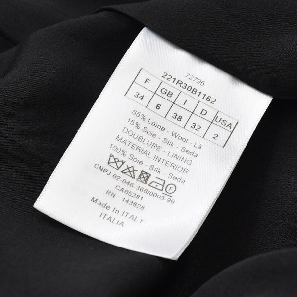 極美品 CHRISTIAN DIOR クリスチャンディオール ワンピース 221R30B1162 ブラック オレンジ グリーン サイズ34 中古 4b013830