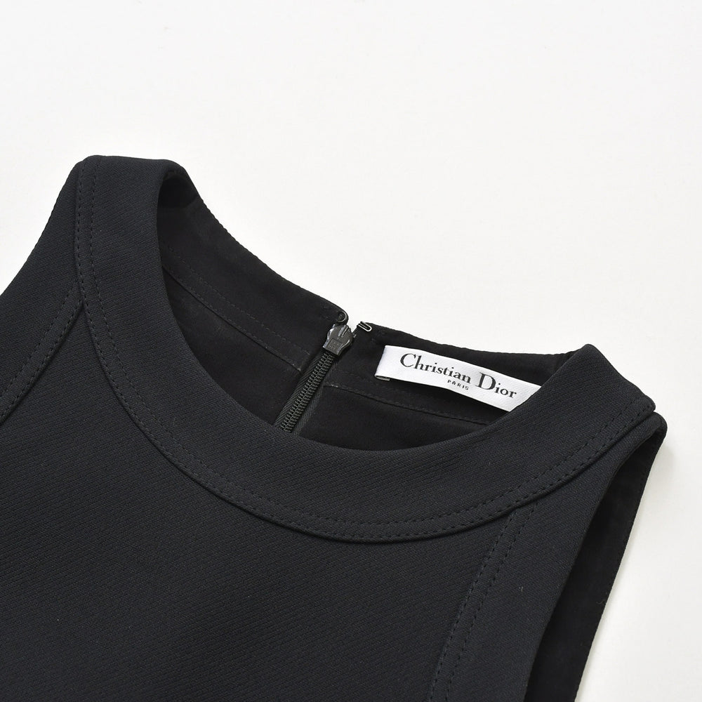 Very Good Condition CHRISTIAN DIOR Dress 221R30B1162 Black Orange Green Size 34 Used 4b013830