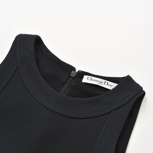 極美品 CHRISTIAN DIOR クリスチャンディオール ワンピース 221R30B1162 ブラック オレンジ グリーン サイズ34 中古 4b013830