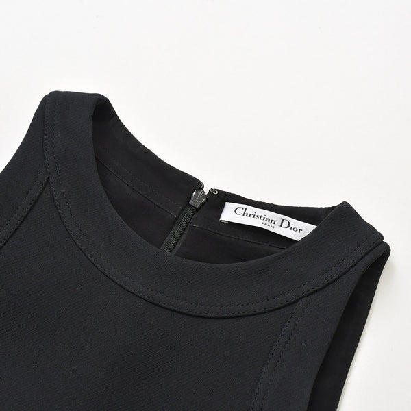 極美品 CHRISTIAN DIOR クリスチャンディオール ワンピース 221R30B1162 ブラック オレンジ グリーン サイズ34 中古 4b013830