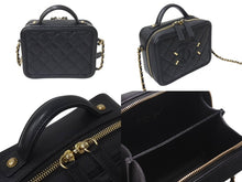 Load image into Gallery viewer, 極美品 CHANEL シャネル CCフィリグリー スモールチェーンバニティバッグ A93343 26番台 キャビアスキン ブラック ゴールド金具 4b001383