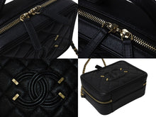 Load image into Gallery viewer, 極美品 CHANEL シャネル CCフィリグリー スモールチェーンバニティバッグ A93343 26番台 キャビアスキン ブラック ゴールド金具 4b001383