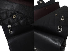 Load image into Gallery viewer, 極美品 CHANEL シャネル デカマトラッセ30 Wフラップ Wチェーン ショルダーバッグ 15番台 キャビアスキン ブラック シルバー金具 中古 4b001384