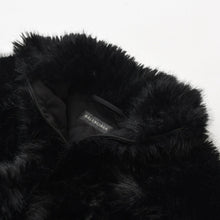 画像をギャラリービューアに読み込む, BALENCIAGA バレンシアガ フェイクファージップアップジャケット768980 カラーブラック サイズ34 美品 中古 4b013846