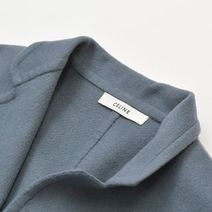 極美品 CELINE セリーヌ フィービー期 エグクロンビーコート カシミヤ グレー サイズ34 28H13/6700 中古 4b013849
