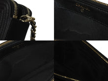 Load image into Gallery viewer, CHANEL シャネル ショルダーバッグ ボーイシャネル チェーンウォレット ブラック キャビアスキン 23番台 シルバー金具 美品 中古 4b001385