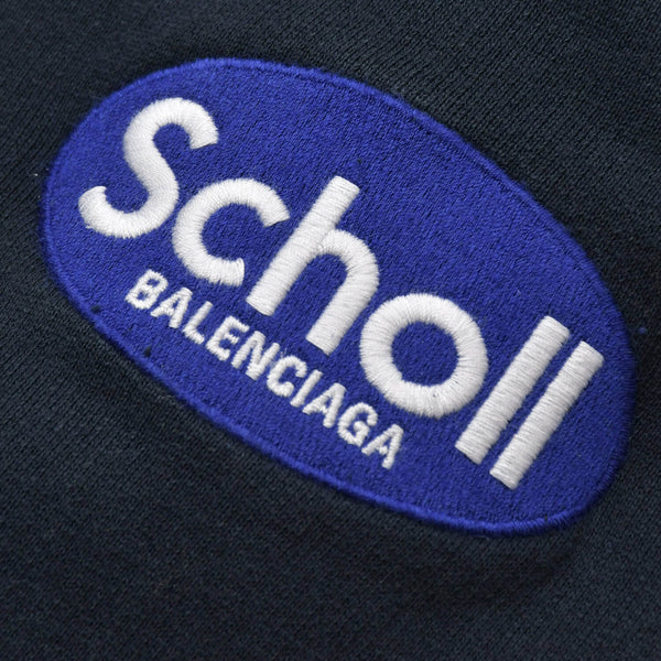 極美品 BALENCIAGA バレンシアガ 25SS Scholl Baggy Sweatpants ショール バギースウェットパンツ 844177 サイズL ブラック 中古 4b013853