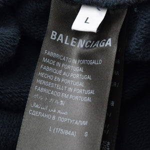 極美品 BALENCIAGA バレンシアガ 25SS Scholl Baggy Sweatpants ショール バギースウェットパンツ 844177 サイズL ブラック 中古 4b013853