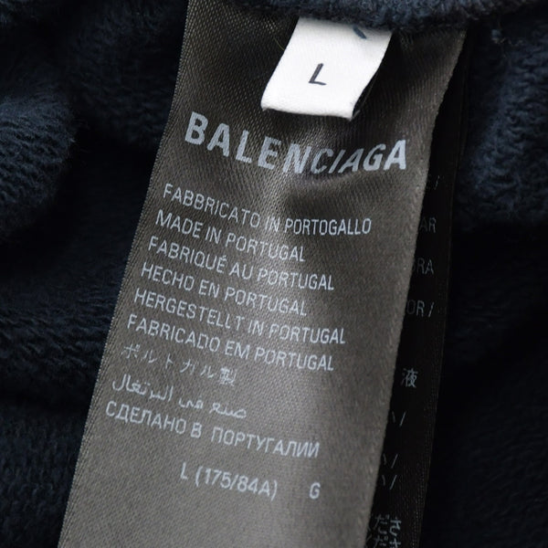 極美品 BALENCIAGA バレンシアガ 25SS Scholl Baggy Sweatpants ショール バギースウェットパンツ 844177 サイズL ブラック 中古 4b013853