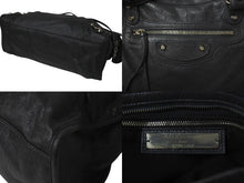 Load image into Gallery viewer, BALENCIAGA バレンシアガ The City ザシティ トートバッグ ハンドバッグ レザー グレー シルバー金具 美品 中古 4b001388
