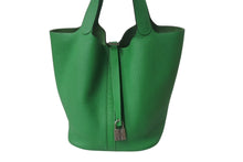 Load image into Gallery viewer, vHERMES エルメス ピコタンロックGM ハンドバッグ バンブー トリヨンクレマンス T刻印 美品 中古 4b001389