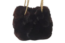 Load image into Gallery viewer, 極美品 CHANEL シャネル チェーン ショルダーバッグ ハンドバッグ 10番台 ラパンファー レザー ブラウン ブラック ゴールド 中古 4b001391