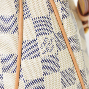 Very Good Condition LOUIS VUITTON Syracuse PM Shoulder Bag N41113 Damier Azur Canvas White Beige Used 4b013933