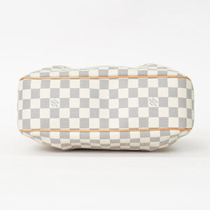 Very Good Condition LOUIS VUITTON Syracuse PM Shoulder Bag N41113 Damier Azur Canvas White Beige Used 4b013933