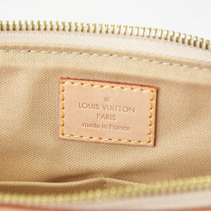 Very Good Condition LOUIS VUITTON Syracuse PM Shoulder Bag N41113 Damier Azur Canvas White Beige Used 4b013933