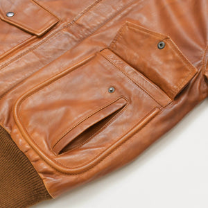 Martin Margiela Leather Flight Jacket Men's Outerwear Color 30 AM024 Brown Good Condition Used 4b014003